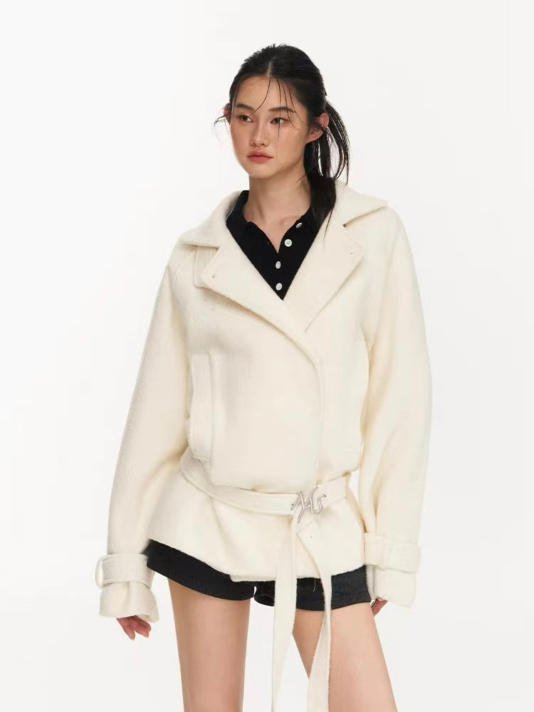 NAWS Relaxed Cropped Wool Barn Jacket