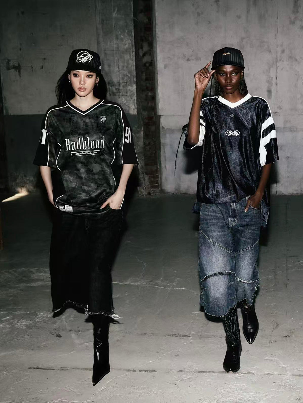 Badblood Vintage Mesh Jersey T-Shirt — Green Camo