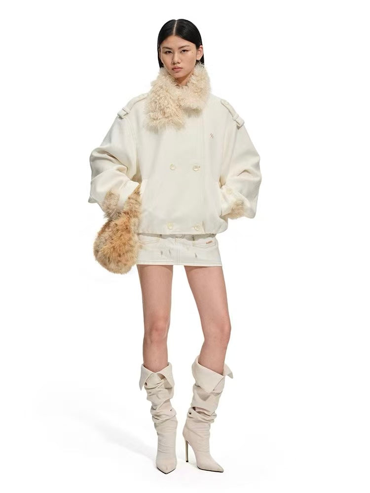 NAWS Snow Melt Polar Oversized Woollen Coat