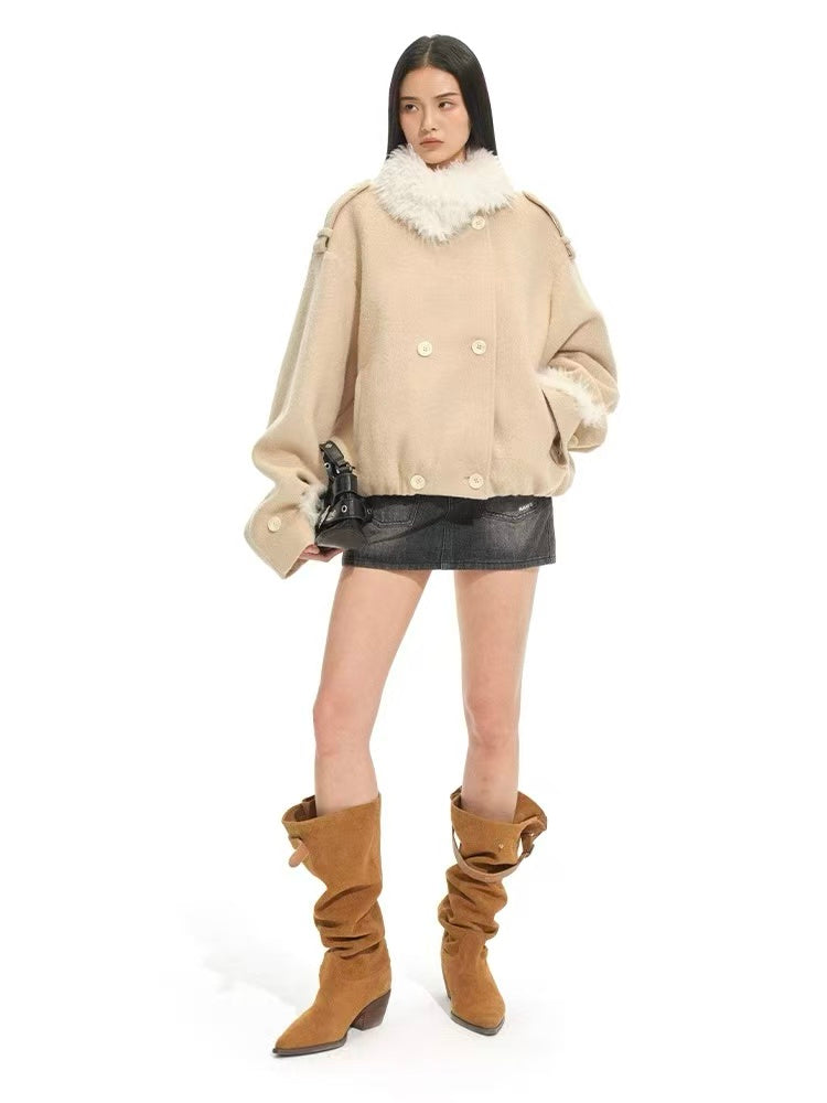NAWS Snow Melt Polar Oversized Woollen Coat