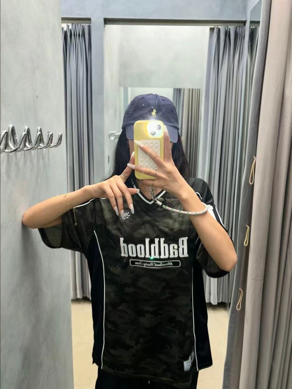 Badblood Vintage Mesh Jersey T-Shirt — Green Camo