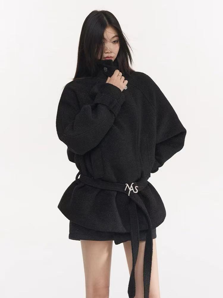 NAWS Relaxed Cropped Wool Barn Jacket