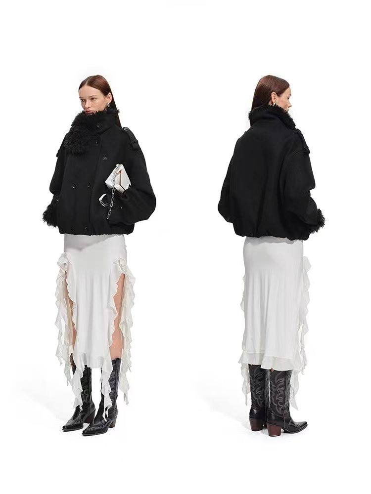 NAWS Snow Melt Polar Oversized Woollen Coat