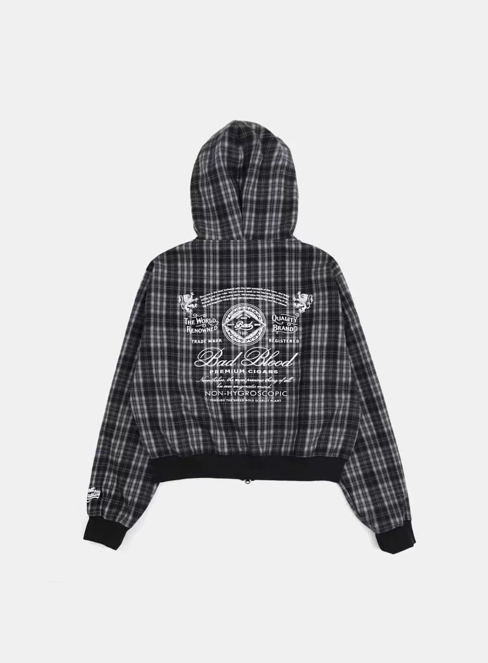 BADBLOOD Classic Check Hooded Zip-Up