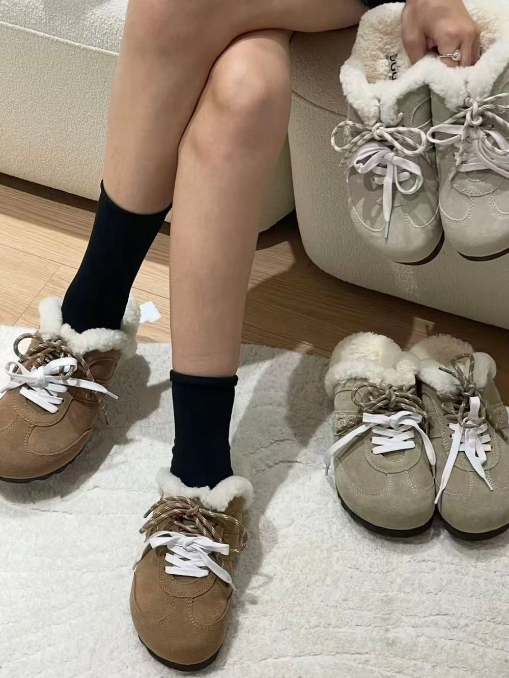 Ozlana Ugg Fuzzy Birken Slippers