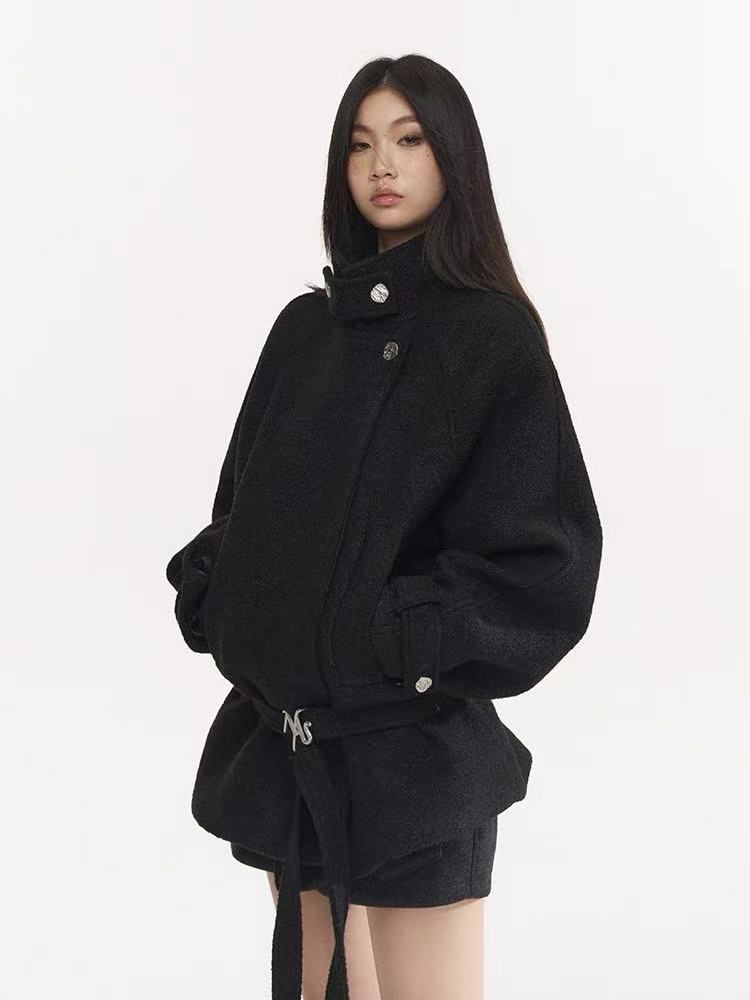 NAWS Relaxed Cropped Wool Barn Jacket