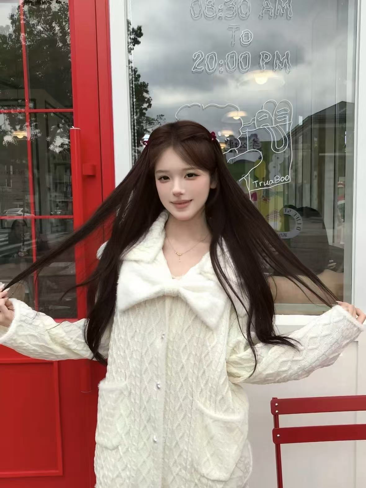 Jqwention Bow-Knot Knit Cardigan