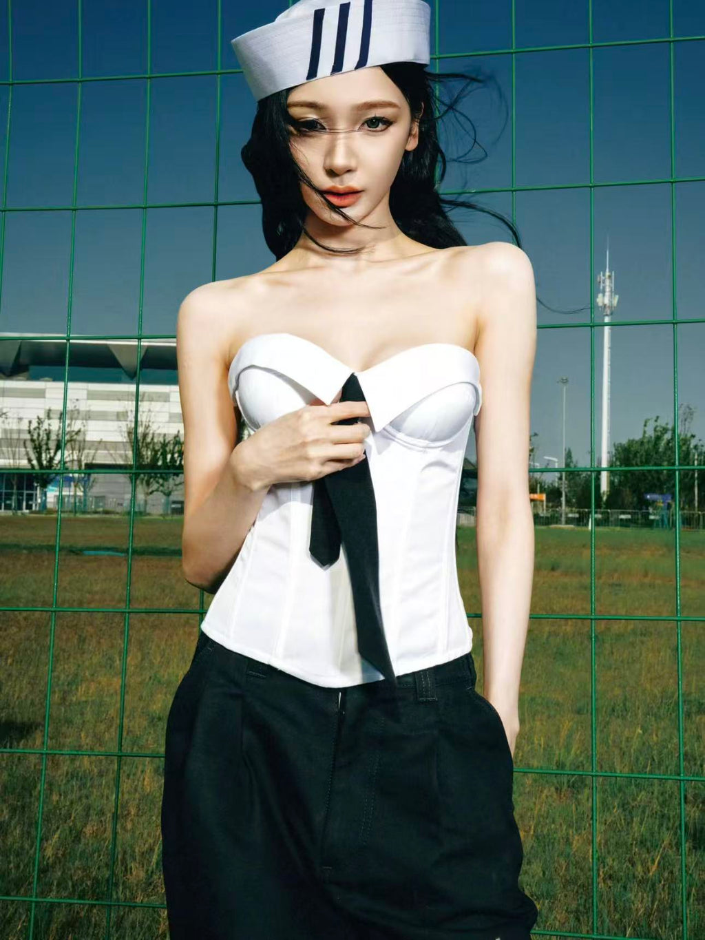 KC Jagger Tie Bustier Top