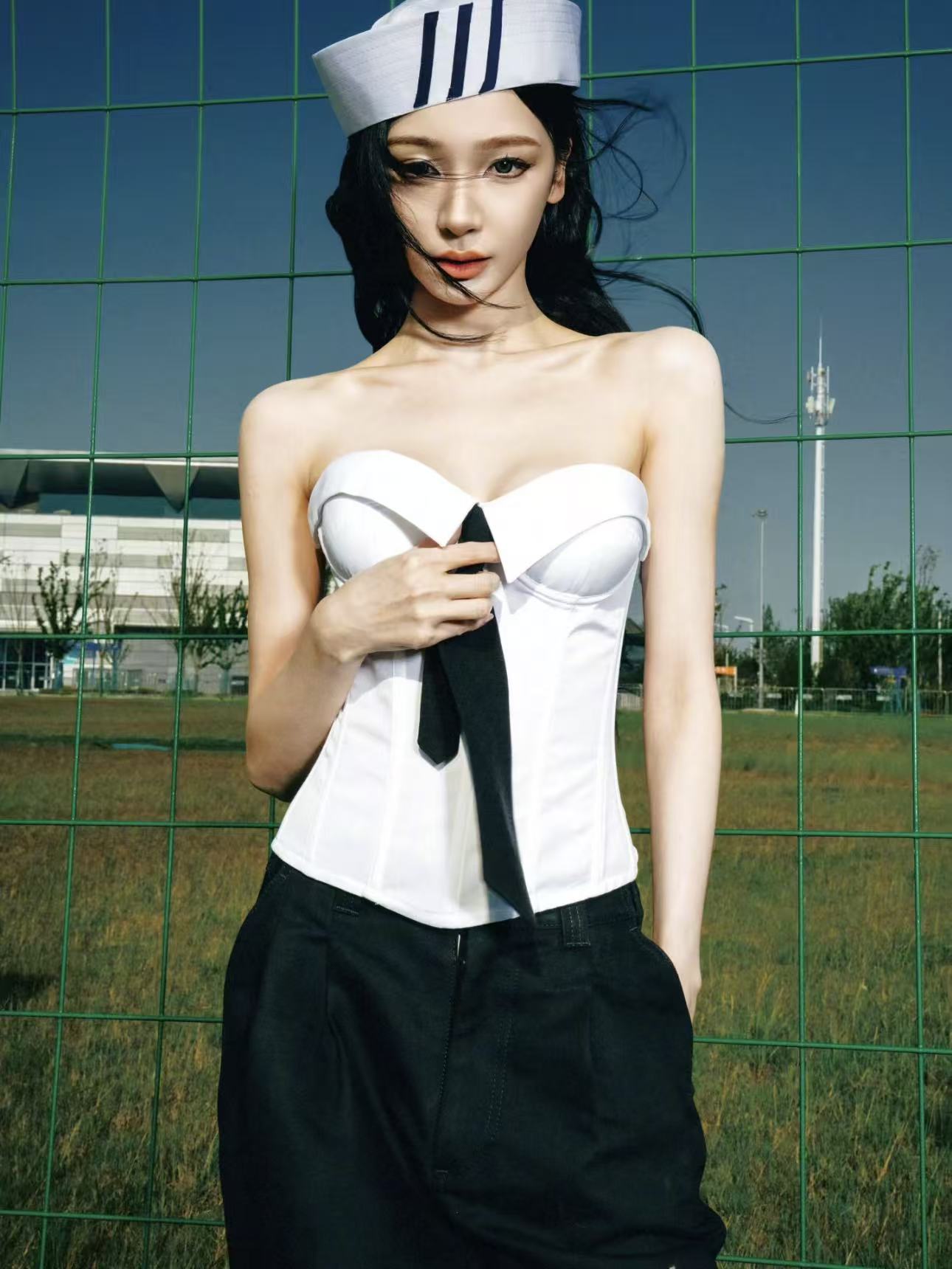 KC Jagger Tie Bustier Top