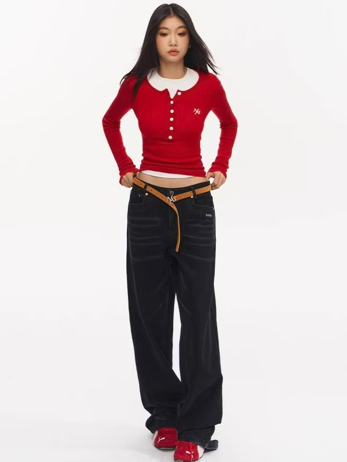 NAWS Cable-Knit Merino Wool Henley Top