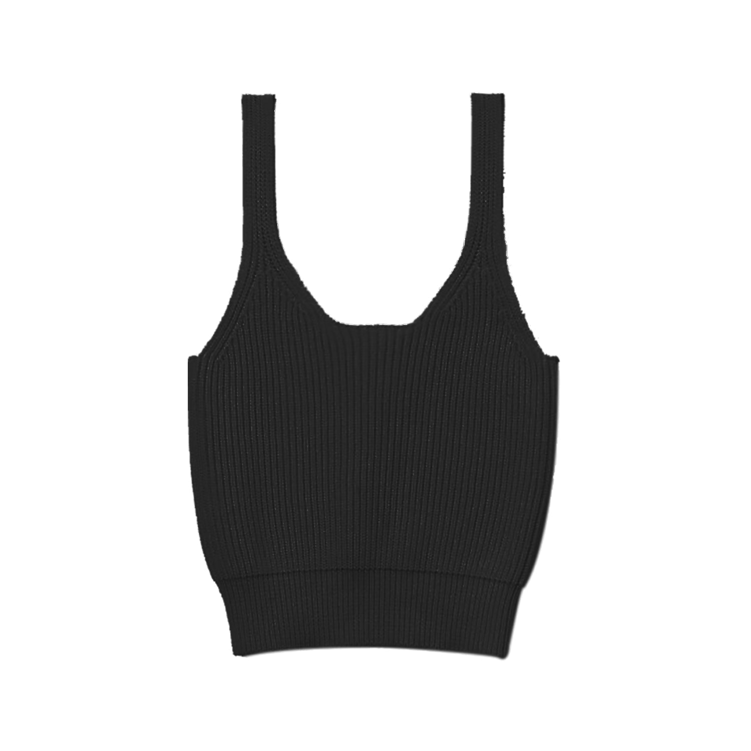 SomeSowe Knit Vest Top Black