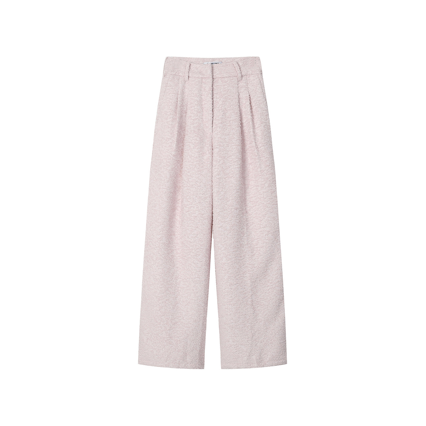 SomeSowe Feather-Fringed Wide-Leg Pants Pink