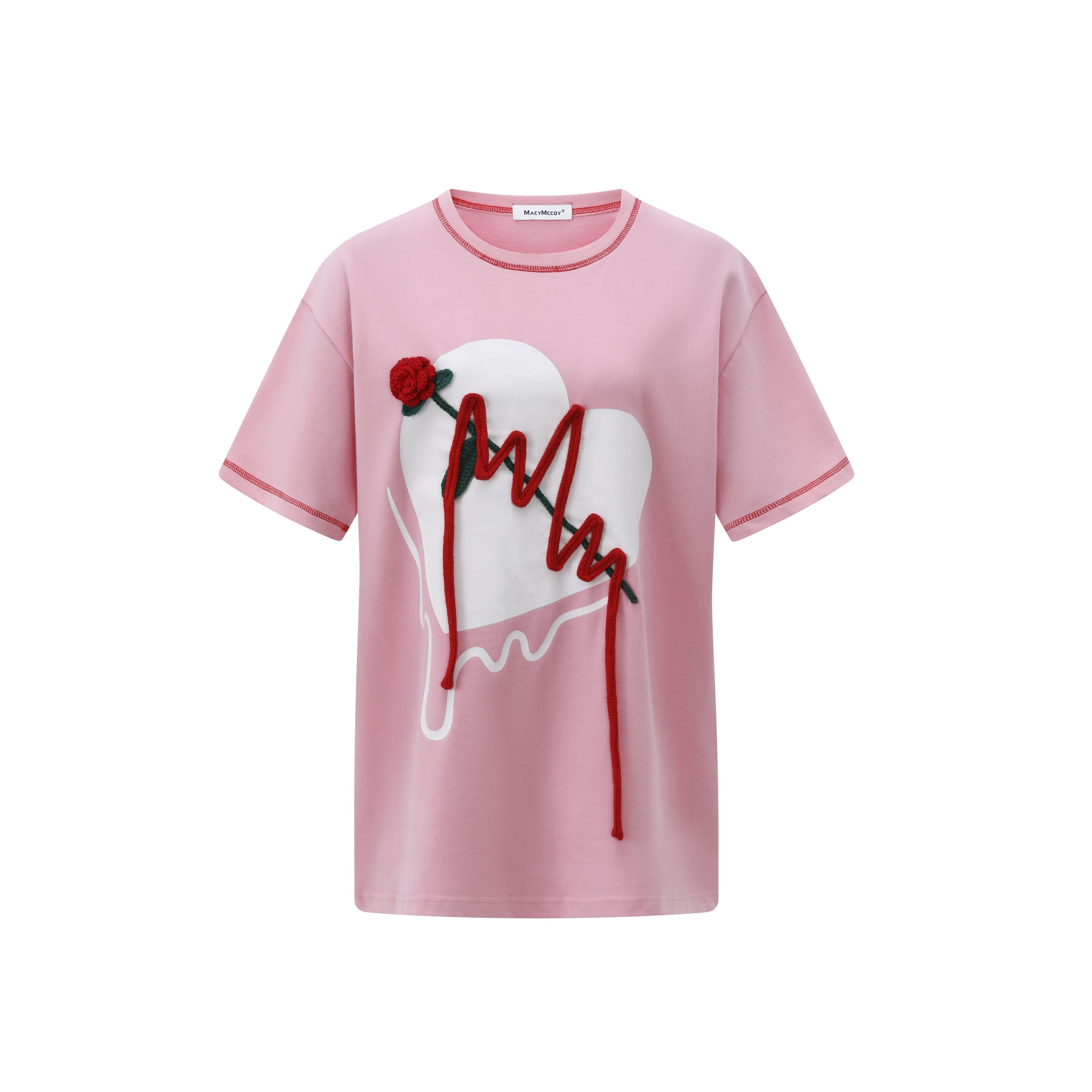 MacyMccoy Jacquard Flower Heart Tee