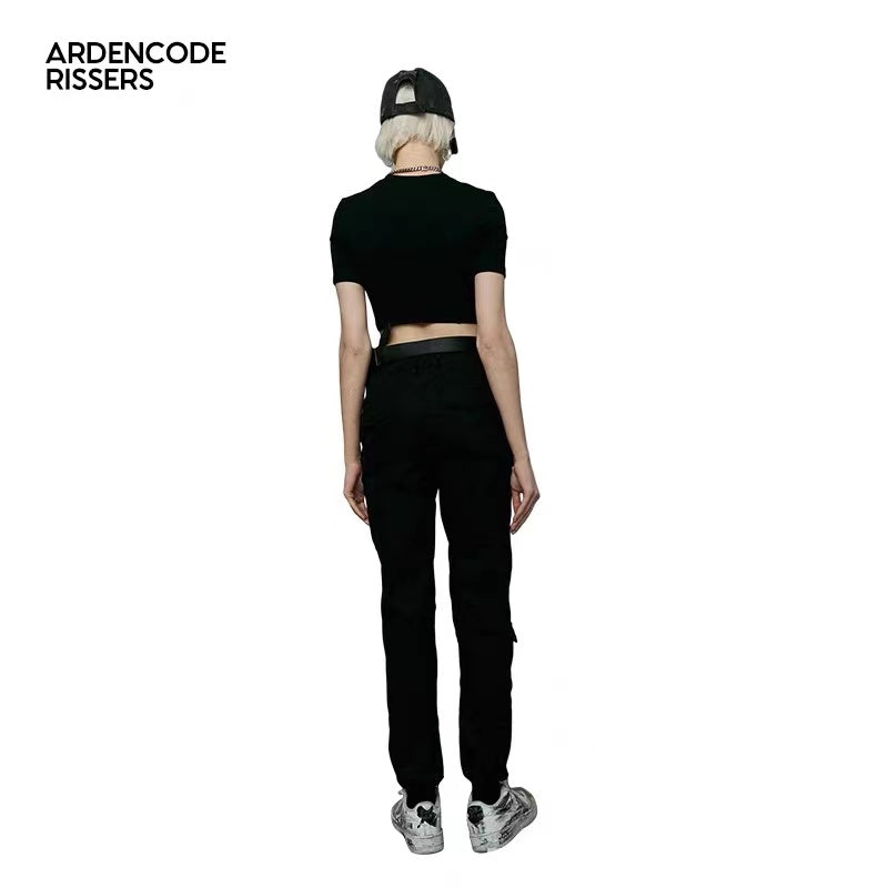 Ardencode Black Cropped Logo Tee