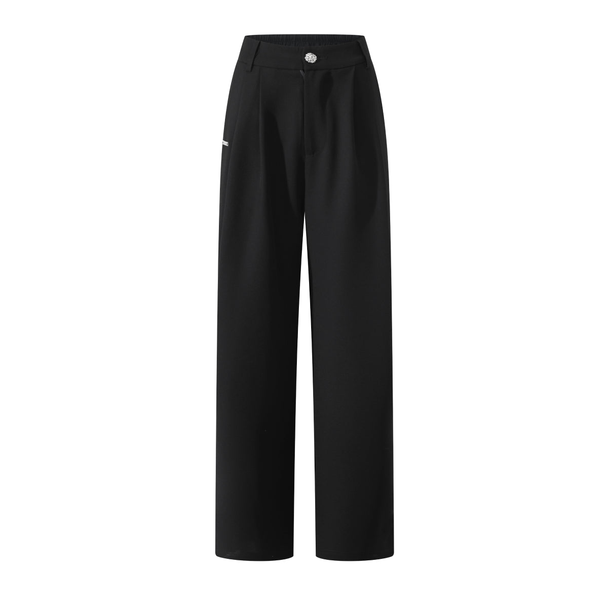 MacyMccoy Split Wide-Leg Casual Pants Black