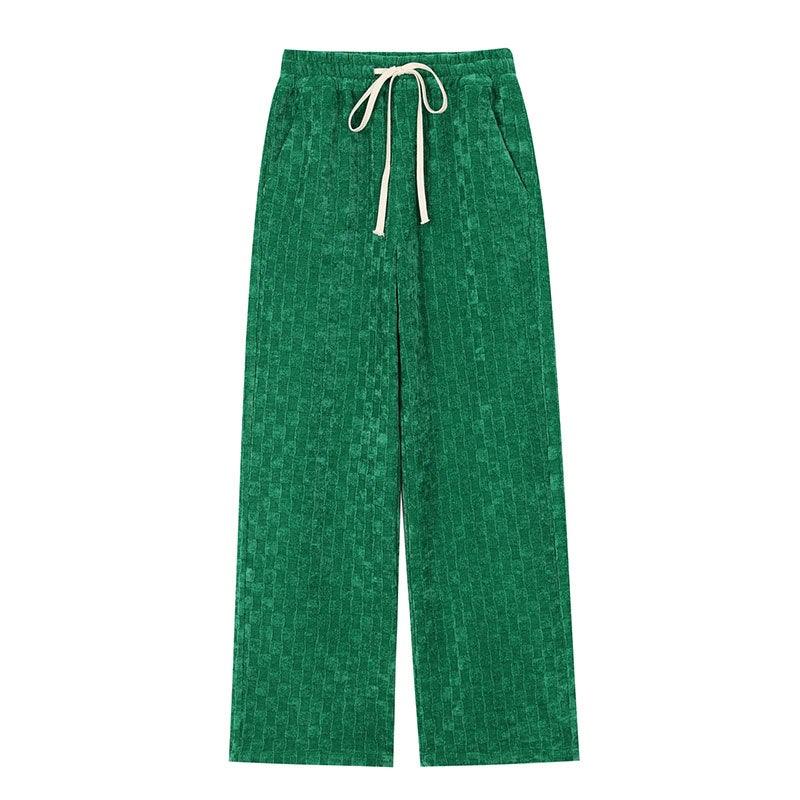 SomeSowe Checkered Wide-Leg Pants Green