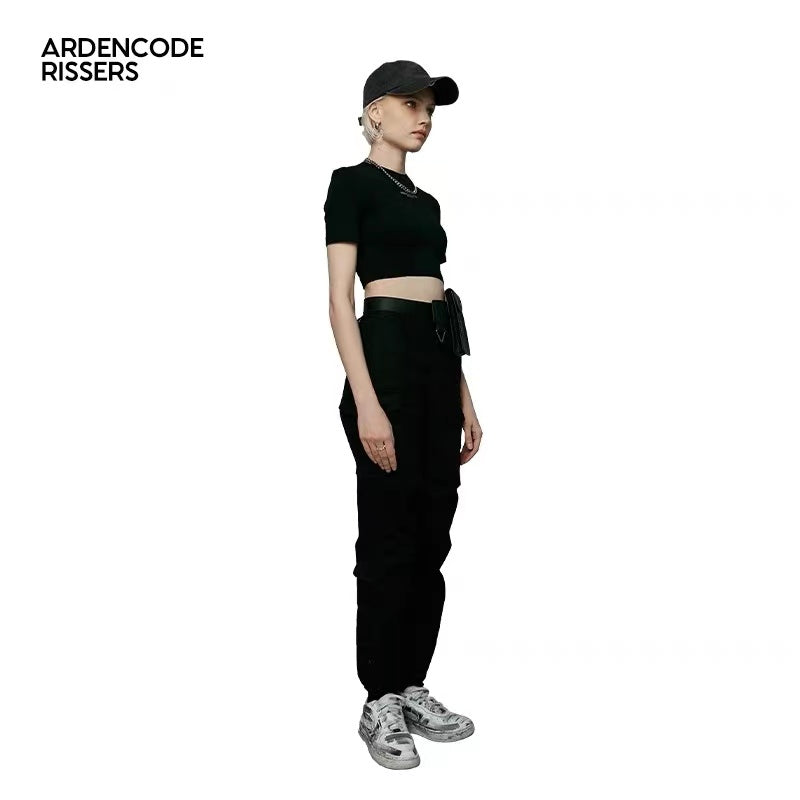 Ardencode Black Cropped Logo Tee