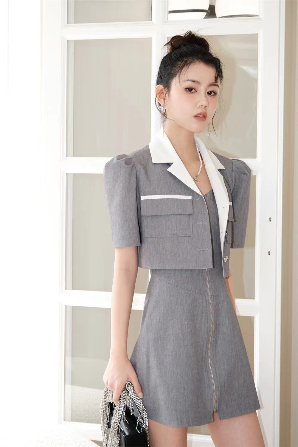 Pm Paisley Grey Dress Suit