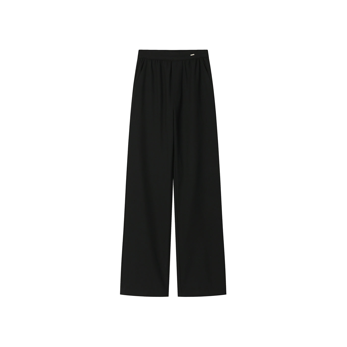 SomeSowe Elastic Waist Casual Pants Black