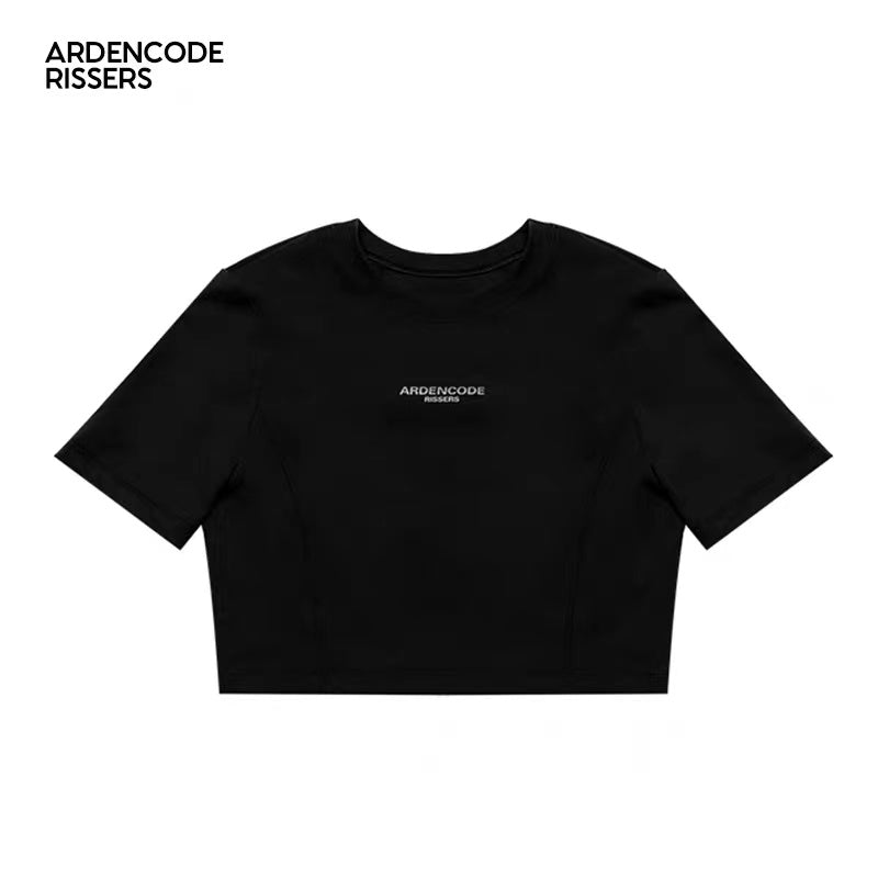 Ardencode Black Cropped Logo Tee