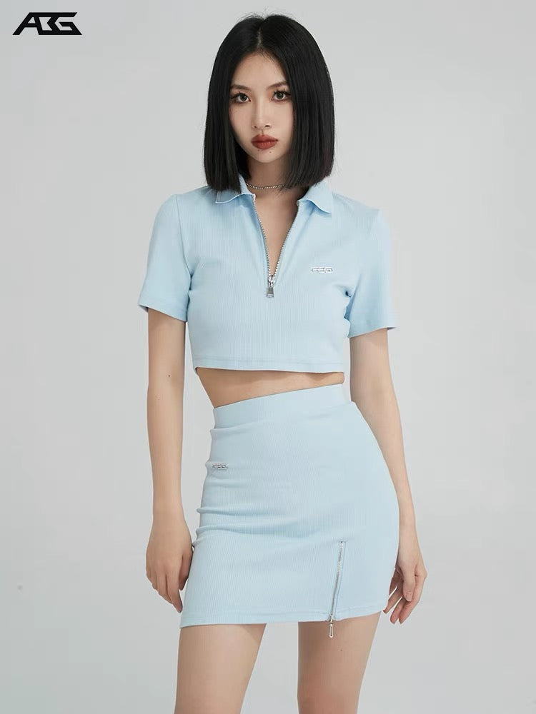 Anti Being General BlueZip Skirt