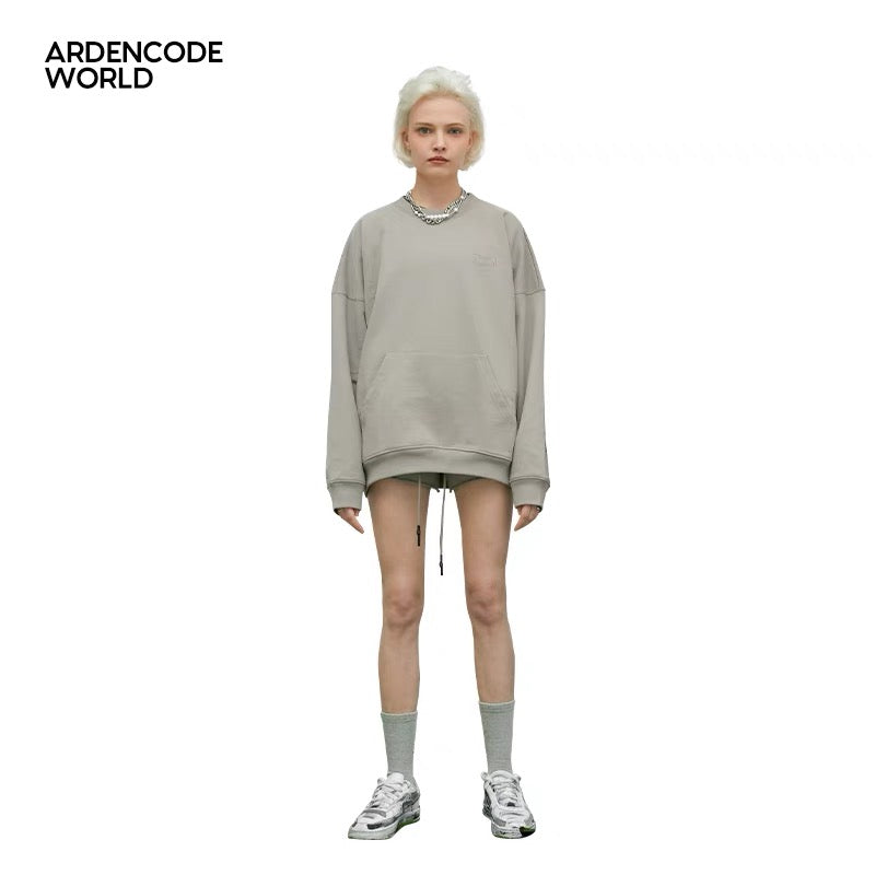 Ardencode Stone Printed Oversized Crewneck