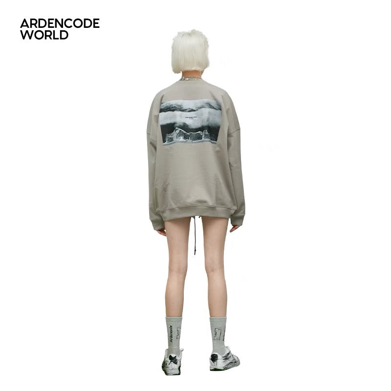 Ardencode Stone Printed Oversized Crewneck