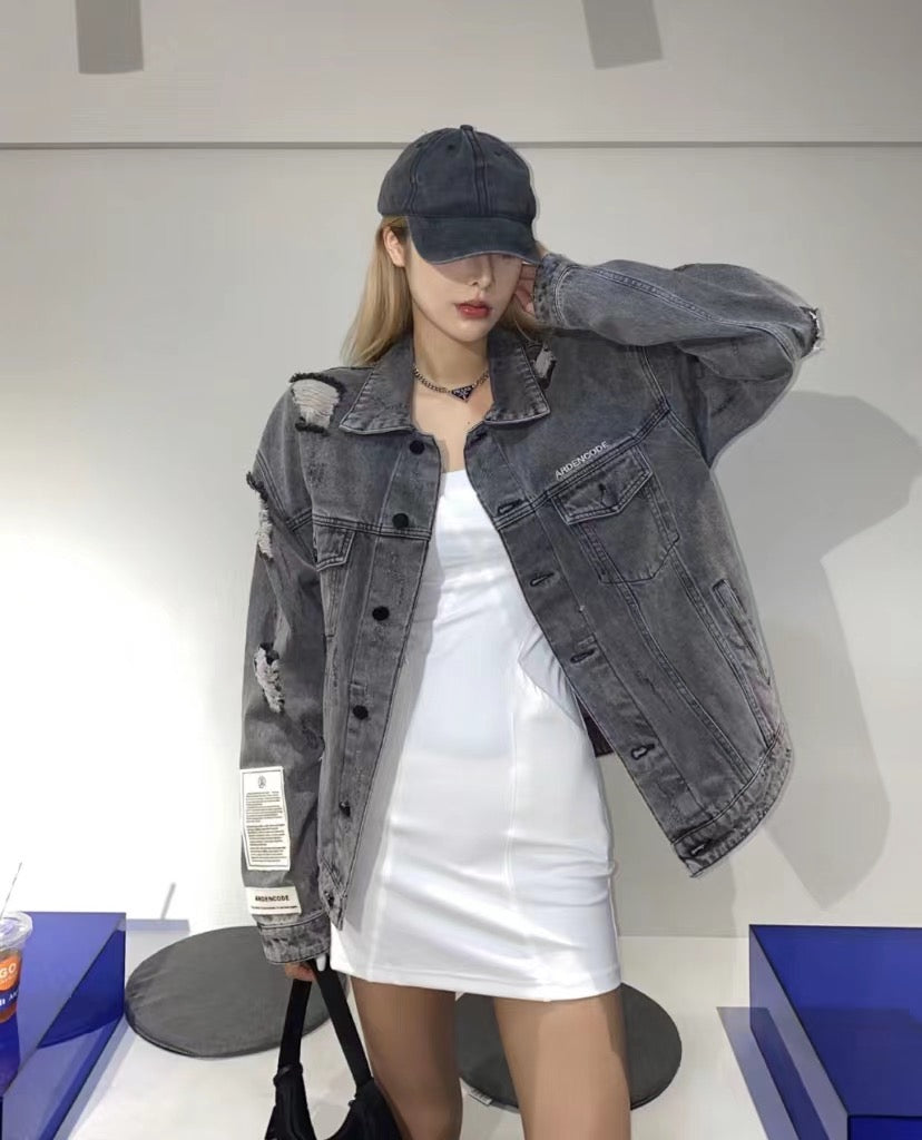 Ardencode Ripped Denim Jacket