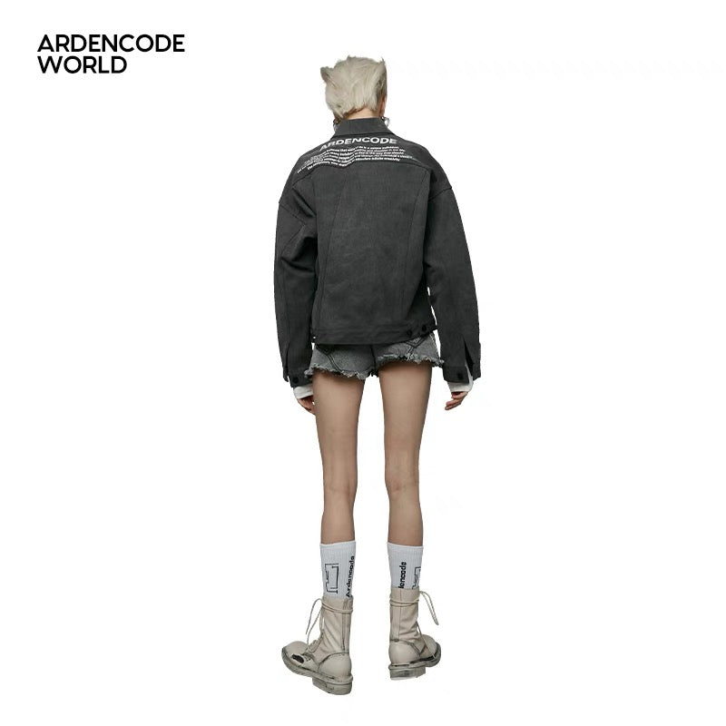 Ardencode World Black Denim Jacket